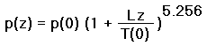 pressure equation altitude 1a