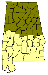 Small Alabama State Map