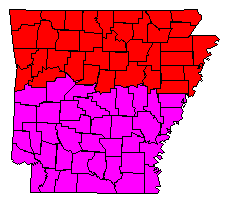Small Arkansas State Map