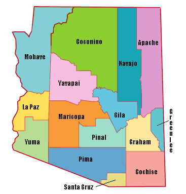 Arizona County Map