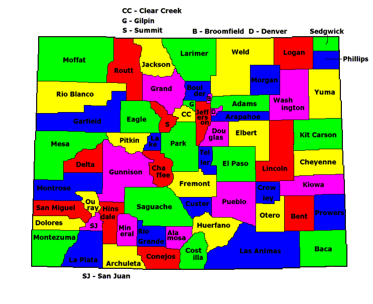 Colorado County Map