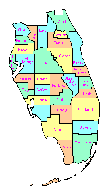 World Maps Library - Complete Resources: Maps Florida Counties