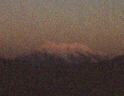 Illimani at twilight from our dinner table atop the Radisson hotel.
