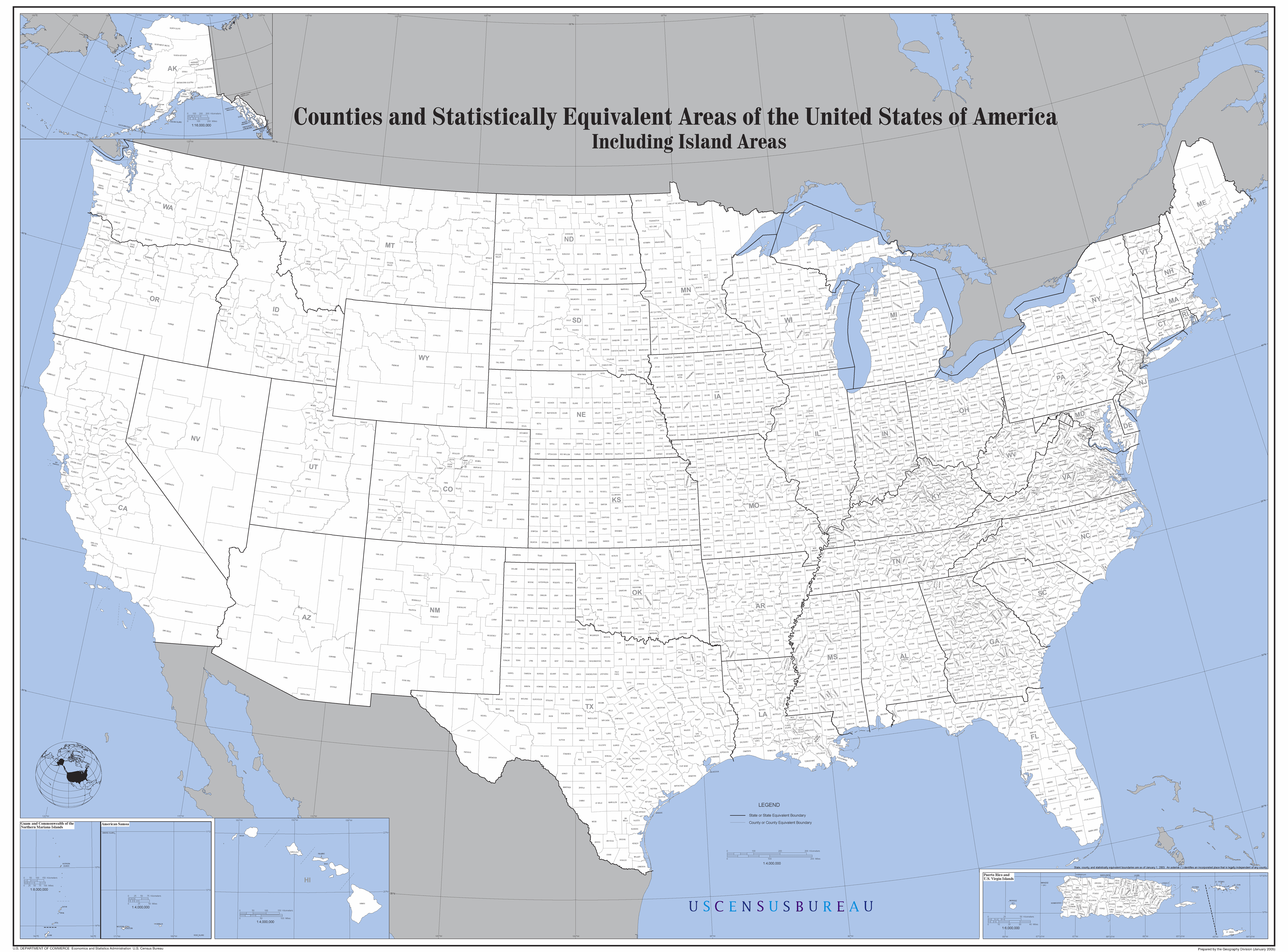 United States Map Compass