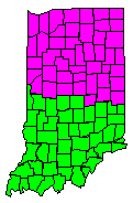 Small Indiana State Map