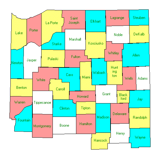 North Indiana County Map