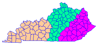 Small Kentucky State Map