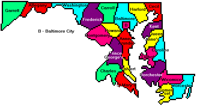 Maryland County Map