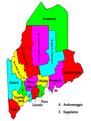 Maine County Map