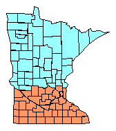 Small Minnesota State Map