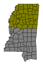 Small Mississippi State Map