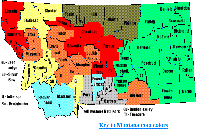 Montana County Map