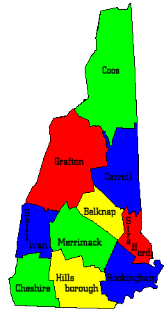 New Hampshire County Map