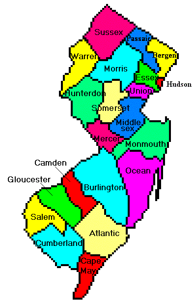 New Jersey County Map