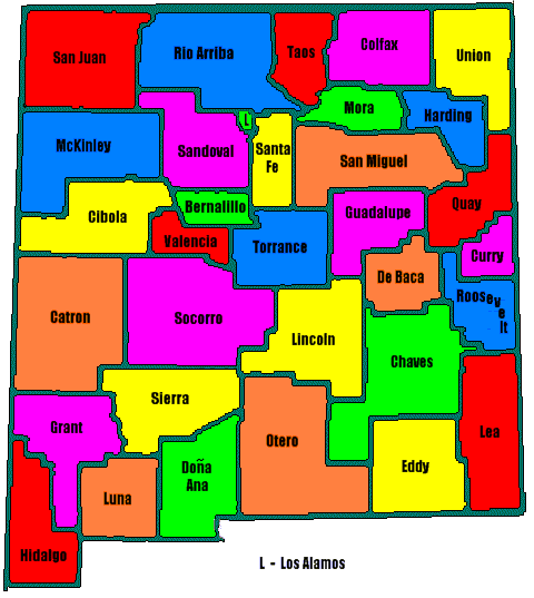 New Mexico County Map