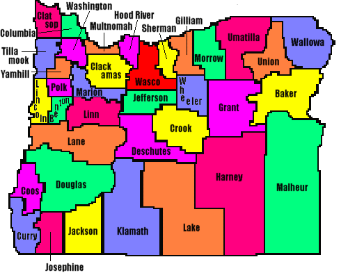 Oregon County Map
