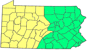 Small Pennsylvania State Map