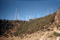 crater and towers