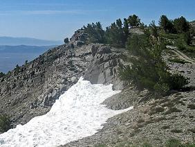 rock, snow, skyline