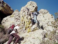 above chockstone