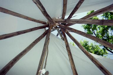 inside teepee