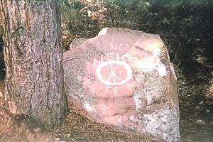 annotated boulder