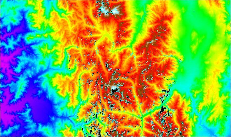 Aconcagua small-scale colored map
