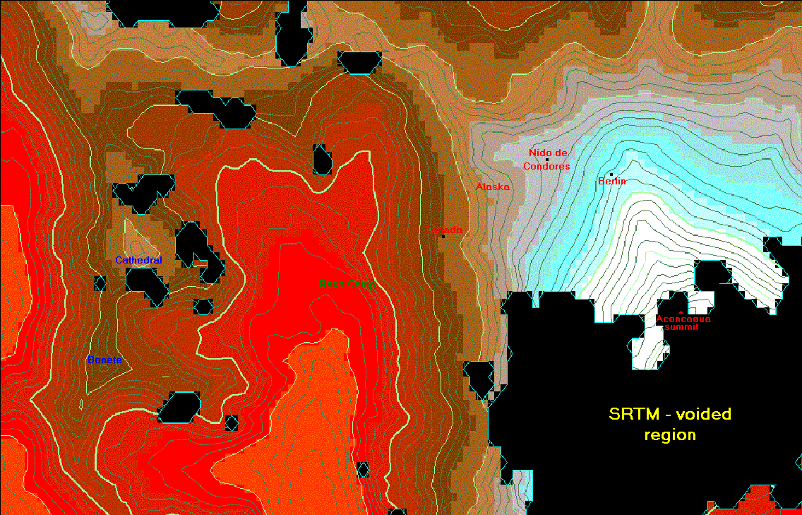 Aconcagua large-scale colored map