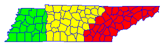 Small Tennessee State Map