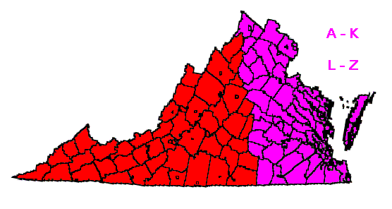 Virginia Regional Map