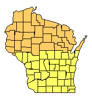 Small Wisconsin State Map