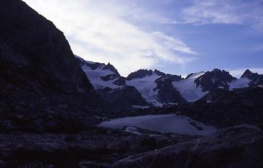 dawn view from boulder field